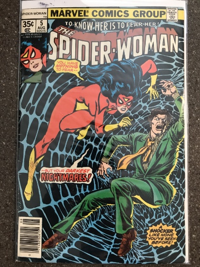 Spider-Woman Comic #5 Marvel 1978 Bronze KEY 1st Full Appearance of Morgan Le Fay Since Golden Age