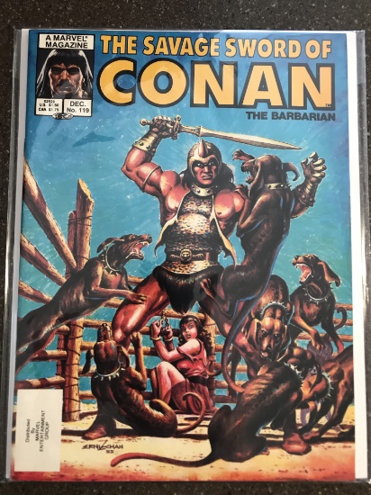 Savage Sword of Conan Comic Magazine #119 Marvel 1985 Bronze Age King Kull