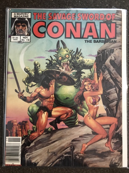 Savage Sword of Conan Comic Magazine #118 Marvel 1985 Bronze Age The Barbarian