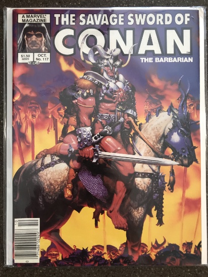 Savage Sword of Conan Comic Magazine #117 Marvel 1985 Bronze Age The Barbarian