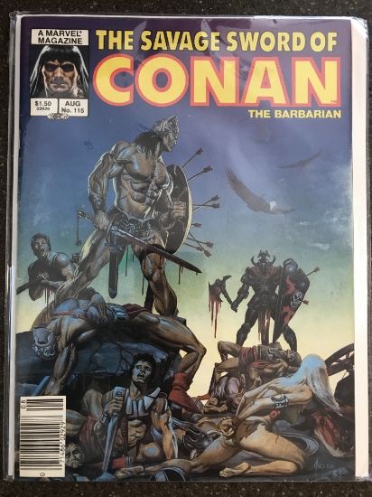 Savage Sword of Conan Comic Magazine #115 Marvel 1985 Bronze Age The Barbarian