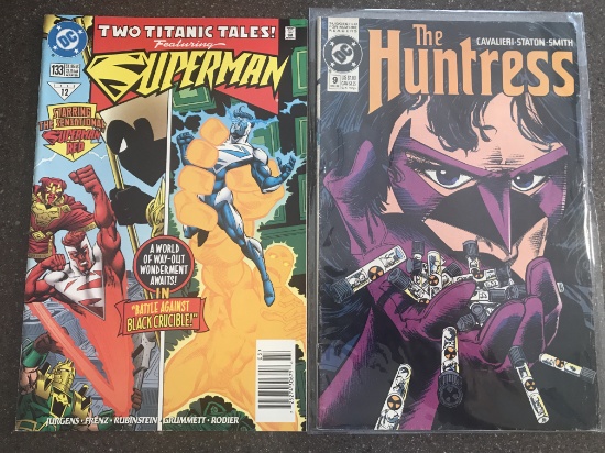 2 Issues of Superman Two Titanic Tales Featuring #12 plus The Huntress #9 DC Comics