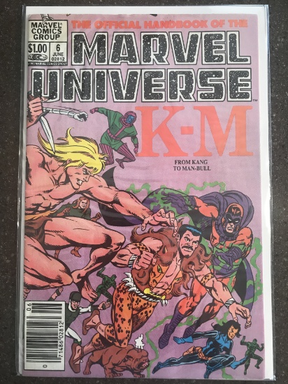 The Official Handbook of the Marvel Universe #6 Comic Marvel Comics 1983 Bronze Age