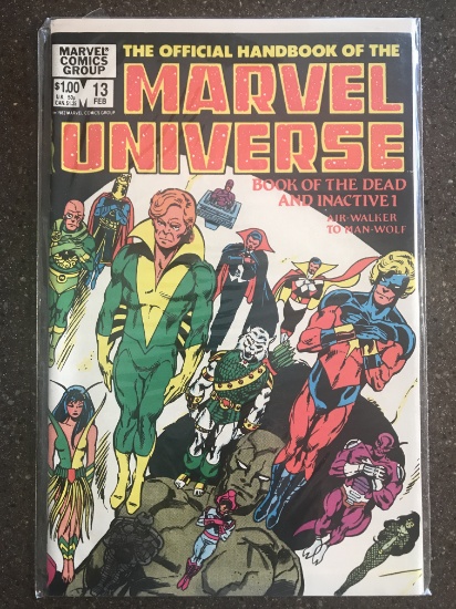 The Official Handbook of the Marvel Universe #13 Comic Marvel Comics 1984 Bronze Age