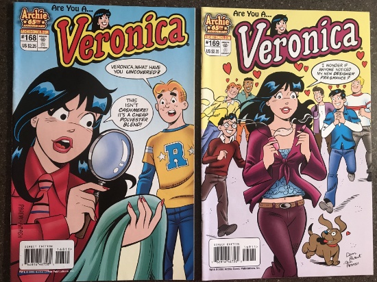 2 Issues Veronica #168 & #169 Archie Comics