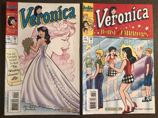 2 Issues Veronica #143 & #155 Archie Comics