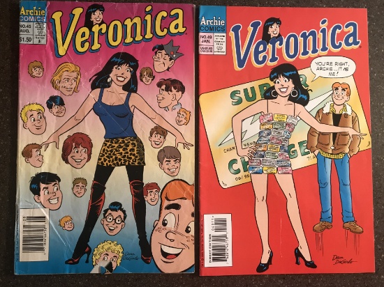 2 Issues Veronica #45 & #49 Archie Comics