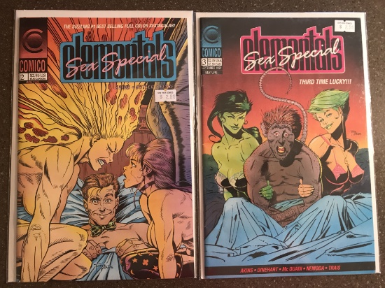 2 Issues Elementals Sex Special #2 & #3 Comico Comics Akins Butler Leeke