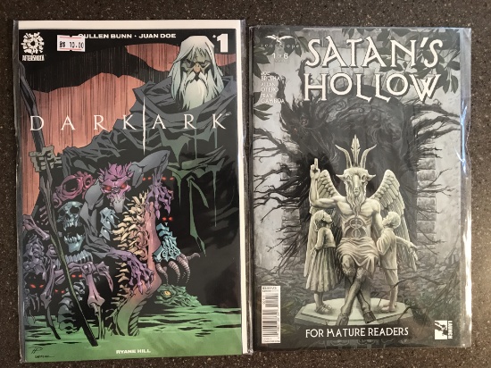 2 Issues Satans Hollow Comic #1 & Dark Ark Comic #1 KEY 1st Issues
