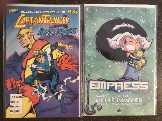 2 Issues Empress Comic #1 & Captain Thunder and Blue Bolt Comic #1 KEY 1st Issues