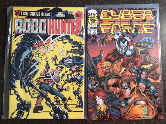 2 Issues RoboHunter Comic #1 & Cyber Force Comic #1 KEY 1st Issues