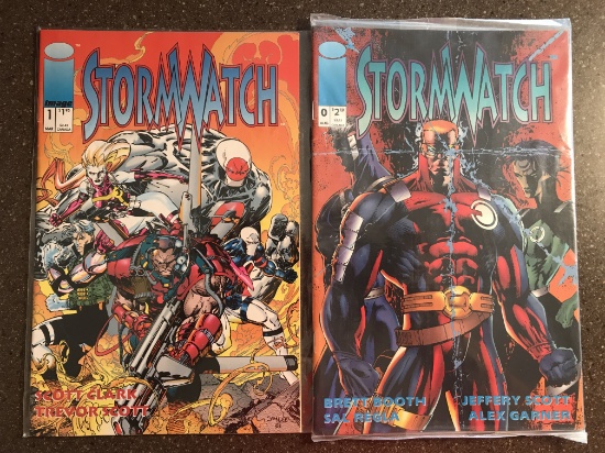 2 Issues Stormwatch Comics #0 & #1 Image Comics KEY 1st Issue