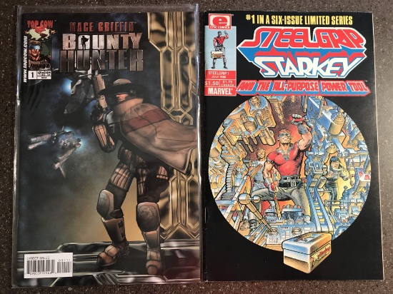 2 Issues Steelgrip Starkey Comic #1 & Mace Griffin Bounty Hunter Comic #1 KEY 1st Issues
