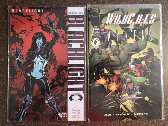 2 Issues Wildcats Aliens Comic #1 Blacklight Comic #1 KEY 1st Issues
