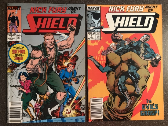 2 Issues Nick Fury Agent of Shield Comic #3 & #4 Marvel Comics