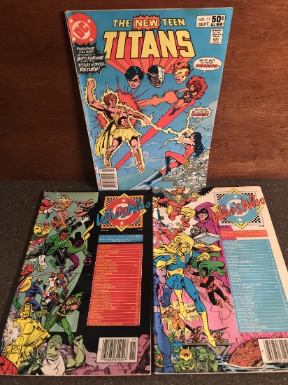 3 Issues The New Teen Titans #11 & Whos Who DC Universe volume 6 & 9