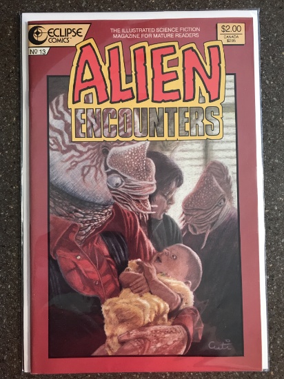 Alien Encounters Comic #13 Eclipse Comics Illustrated Horror Magazine for Adults