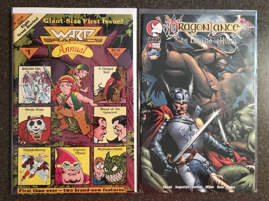 2 Issues WARP Graphics Annual #1 & DragonLance The Legend of Huma #1 KEY 1st Issues
