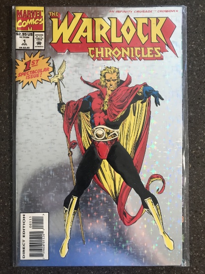 The Warlock Chronicles Comic #1 Marvel Comics KEY 1st Issue Embossed Cover