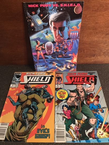 3 Issues Nick Fury Agent of Shield #3 & #4 and Nick Fury vs Shield Book 6