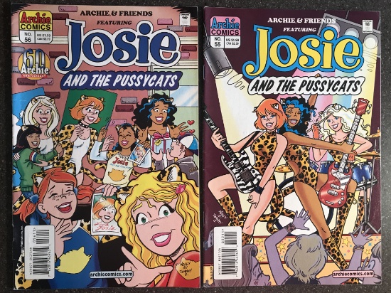 2 Issues Archie & Friends Featuring Josie and the Pussycats Comic #55 & #56 Archie Comics
