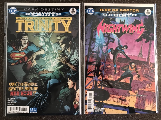 2 Issues DC Universe Rebirth Nightwing Comic #8 & Trinity Comic #13 DC Comics