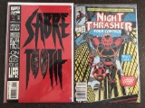 2 Issues Sabre Tooth Comic #1 & Night Thrasher Four Control Comic #1 KEY 1st Issues