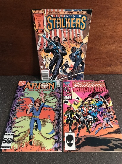3 Issues Stalkers #2 Arion #32 Strikeforce Morituri #3 Marvel Comics