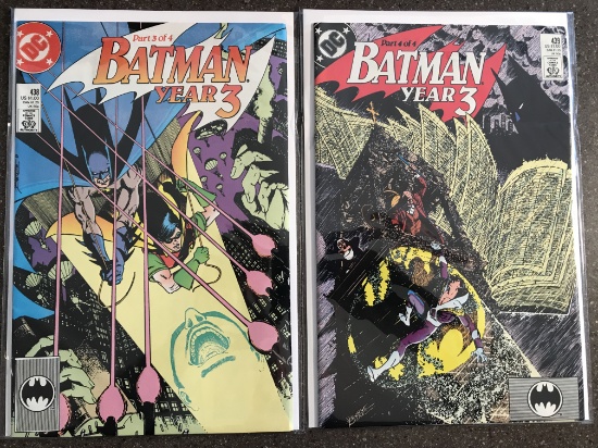 2 Issues Batman Year 3 Comic #438 #439 Marvel Comics Series #3 & #4 KEY final Issue