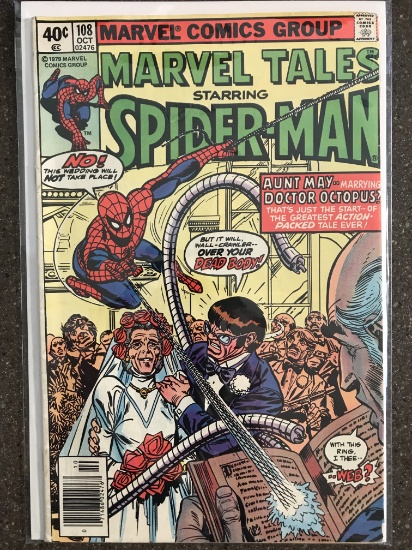 Marvel Tales Comic #108 Starring Spiderman Marvel Comics 1979 Bronze Age Aunt May Doc Ock