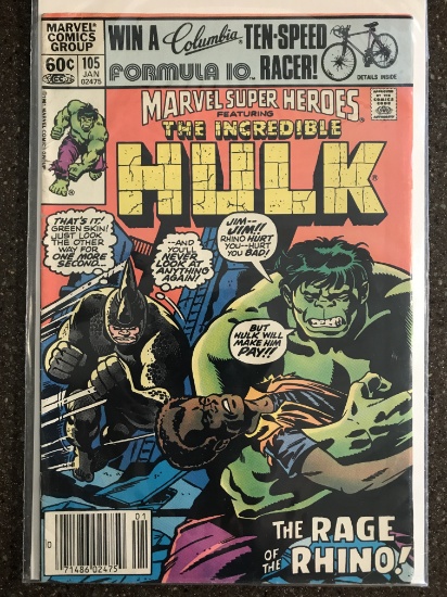 Marvel Super Heroes Comic #105 Marvel Comics 1982 Bronze Age KEY Series Final Issue