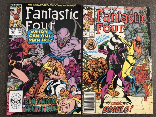 2 Issues Fantastic Four Comic #2 & #8 Marvel Comics 1987 Copper Age