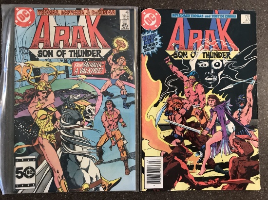 2 Issues Arak Son of Thunder Comic #43 & #46 DC Comics 1985 Bronze Age