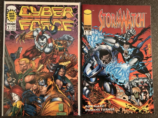 2 Issues Stormwatch #1 & Cyber Force #1 Image Comics KEY 1st Issues