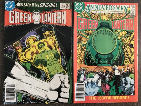 2 Issues Green Lantern Anniversary Issue #200 & #199 DC Comics 1986 Copper Age Comics