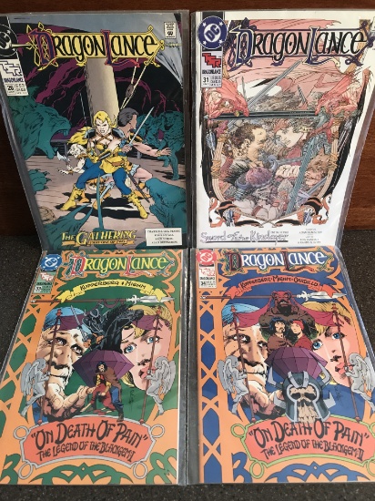 4 Issues DragonLance Comic #26 #31 #33 & #34 DC Comics TSR