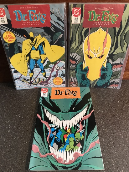 3 Issues Dr Fate Comic #1 #2 & #3 DC Comics 1987 Copper Age Comics KEY 1st Issue