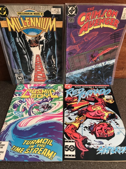 4 Issues Red Tornado #2 Cosmic Boy #3 Crimson Avenger #2 & Millennium #2  Bronze Age Copper Age
