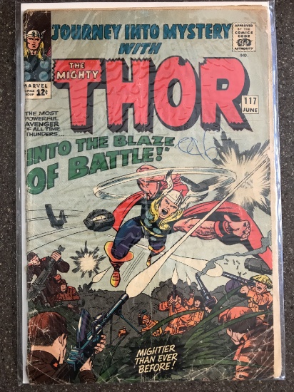 Journey Into Mystery Comic #117 Marvel 1965 Silver Age Mighty Thor Jack Kirby Stan Lee Vince Collett
