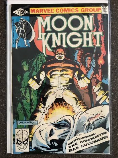 Moon Knight Comic #4 Marvel Comics 1981 Bronze Age Cover by Bill Sienkiewicz