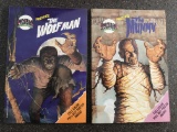 2 Books Universal Studios Monsters The Wolfman & The Mummy Golden Books