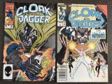 2 Issues Cloak and Dagger #4 & #10 Marvel Comics 1989 Copper Age