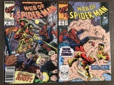 2 Issues Web of SpiderMan #56 & #57 Marvel Comics 1989 Copper Age