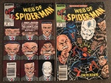 2 Issues Web of SpiderMan #52 & #55 Marvel Comics 1989 Copper Age