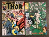 2 Issues Silver Surfer #6 & The Mighty Thor #374 Copper Age Comics