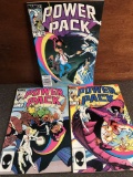 3 Issues Power Pack Comic #5 #8 & #9 Marvel Comics Guest Starring Cloak & Dagger