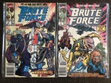 2 Issues Brute Force Comic #1 & #2 Marvel Comics 1990 Copper Age KEY 1st Issue