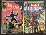 2 Issues Fallen Angels Comic #1 & Night Thrasher Four Control Comic #1 KEY 1st Issues