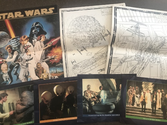 7 Items Star Wars Mini Poster, 2 Coloring Mini Posters, and 4 Vintage Pictures from Star Wars