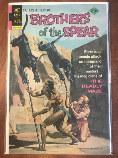 Brothers of the Spear Comic #10 Gold Key 1974 Bronze Age Painted Cover